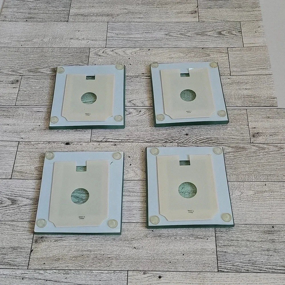 Glass Photoframe Coaster Set‎ of 4